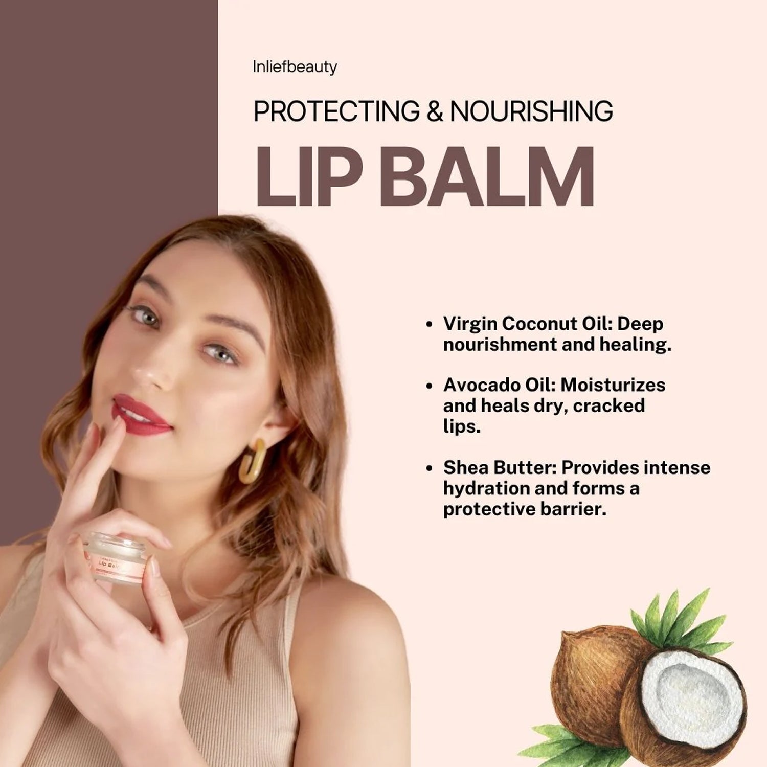 In'lief Moisturizing & Nourishing Lip Balm (1 Pc / 15 Gm) In'lief Moisturizing & Nourishing Lip Balm (1 Pc / 15 Gm)